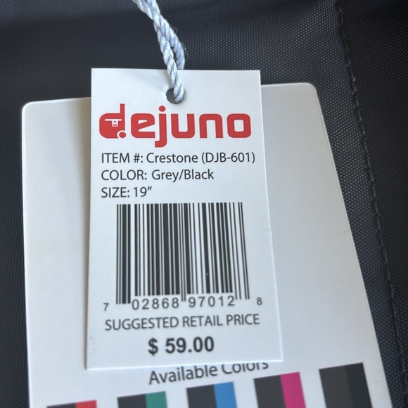 dejuno Crestone 19” Backpack commuter deluxe,laptop pocket,padded straps,travel - Picture 12 of 13